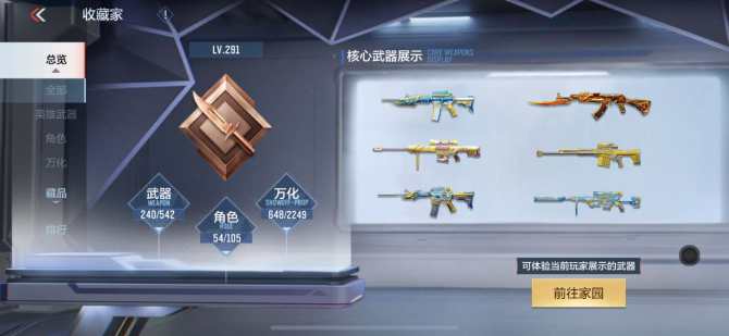 实名: 可修改 v武器数: 245 王者武...