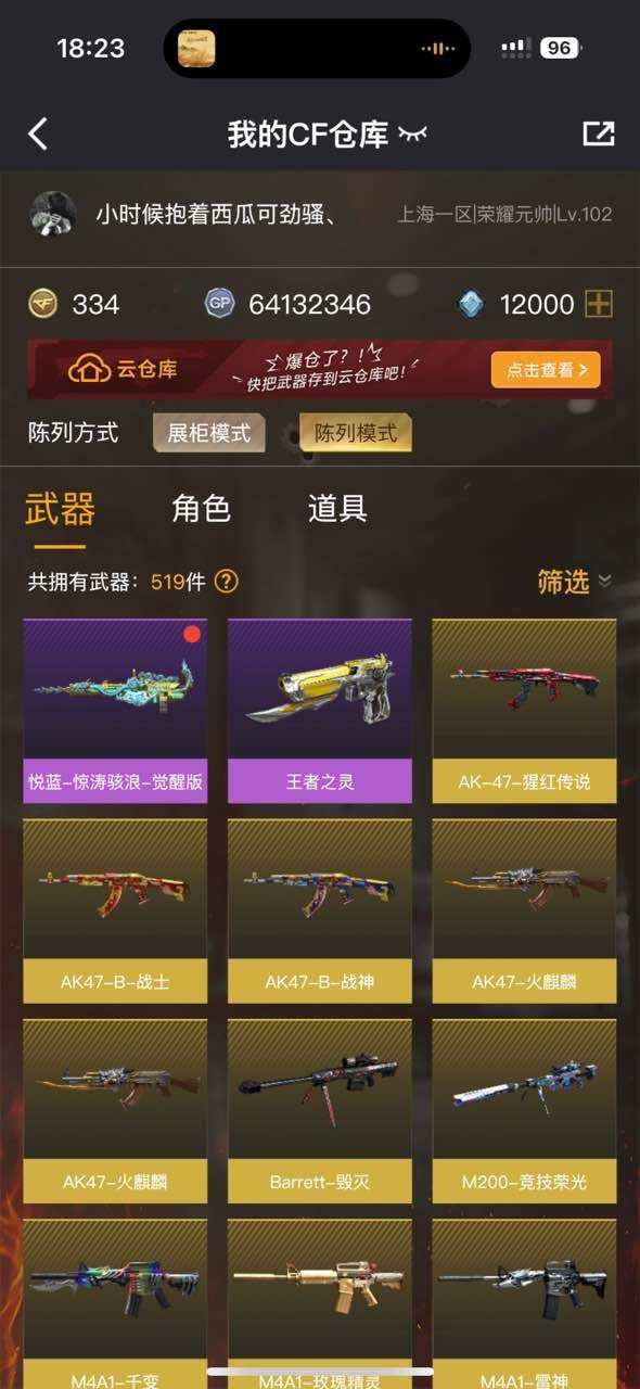 实名: 可修改 V武器数: 33 王者武器...