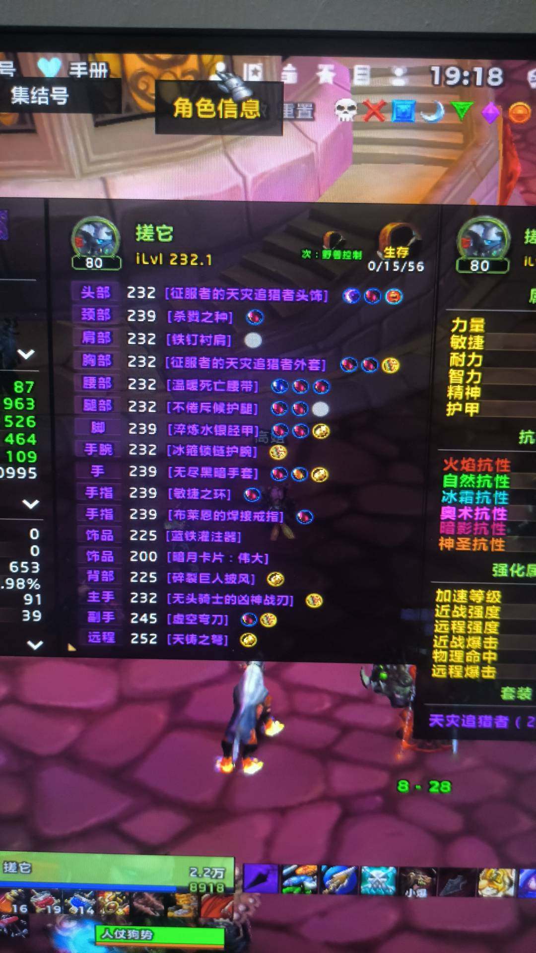 部落: 兽人 职业: 猎人 等级: 80 ...
