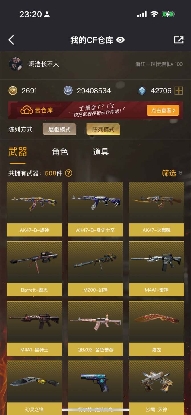 实名: 可修改 V武器数: 27 炫金武器...