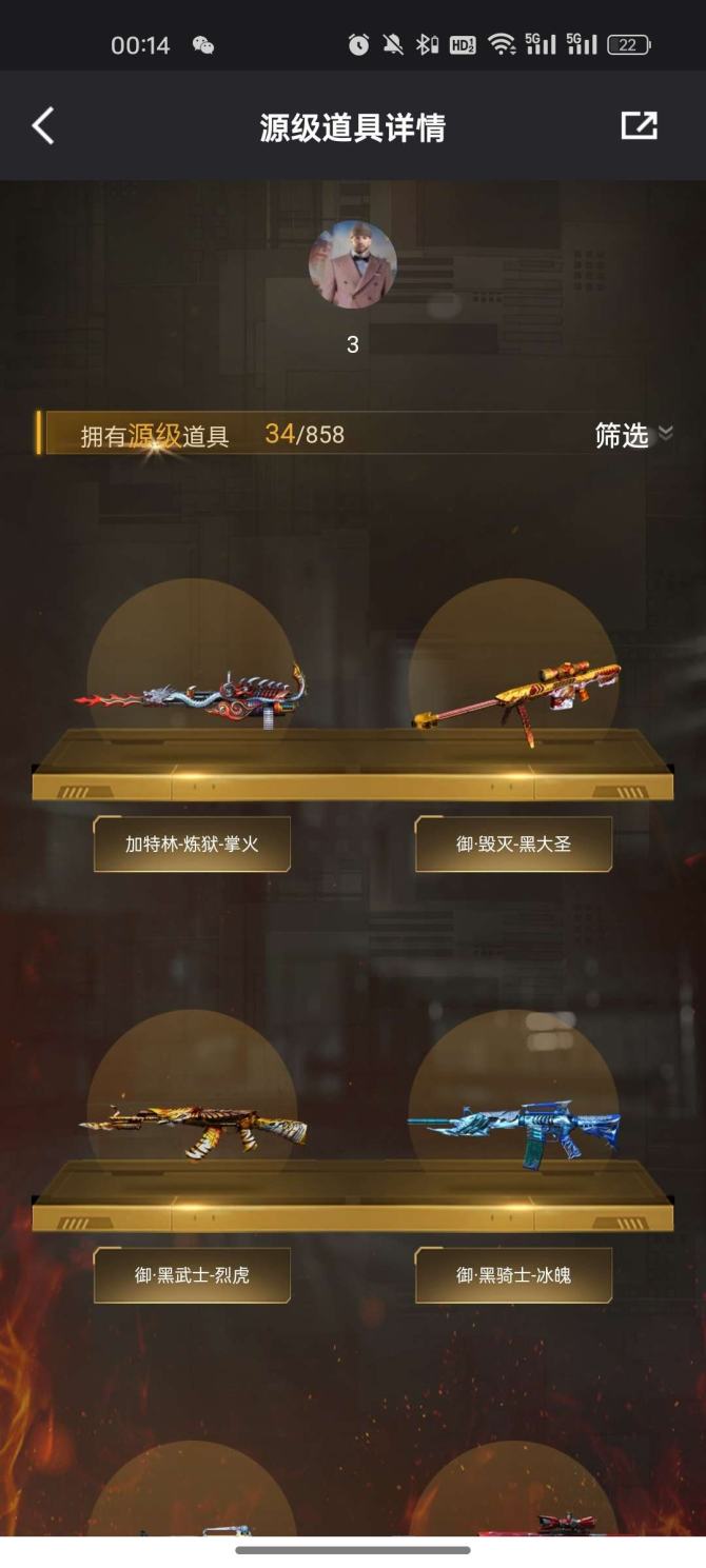 实名: 不可修改 排位资格: 有 V武器数: 6