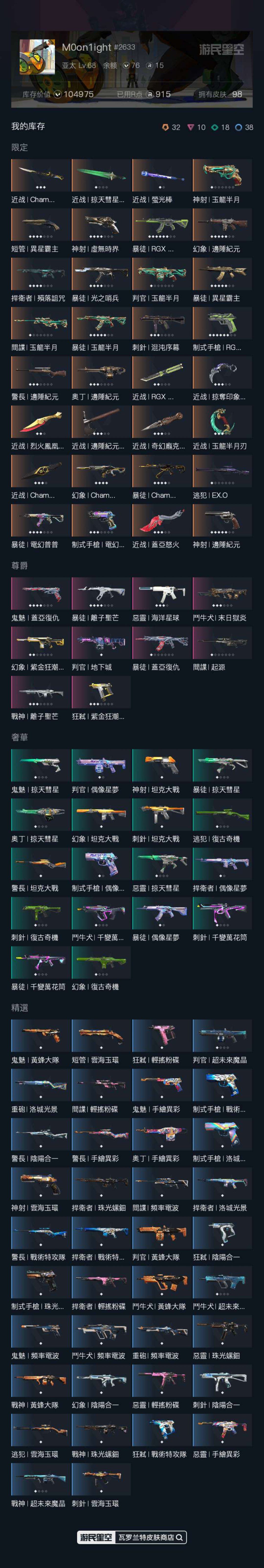 有无初邮: 有初邮不出售 亮点: 所有枪都...