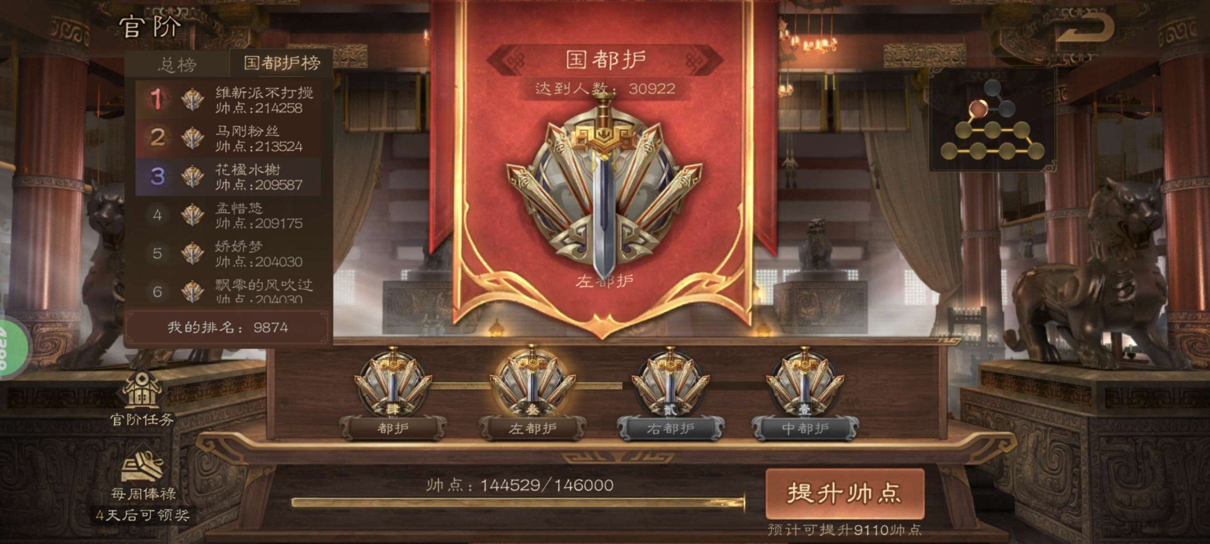 官阶: 国都护 亮点: 费祎二袁两大十三小...