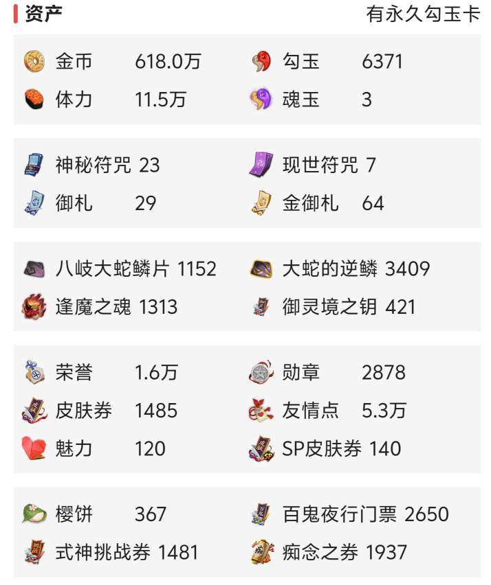 SSR式神数:82 SP式神数:54 典藏...