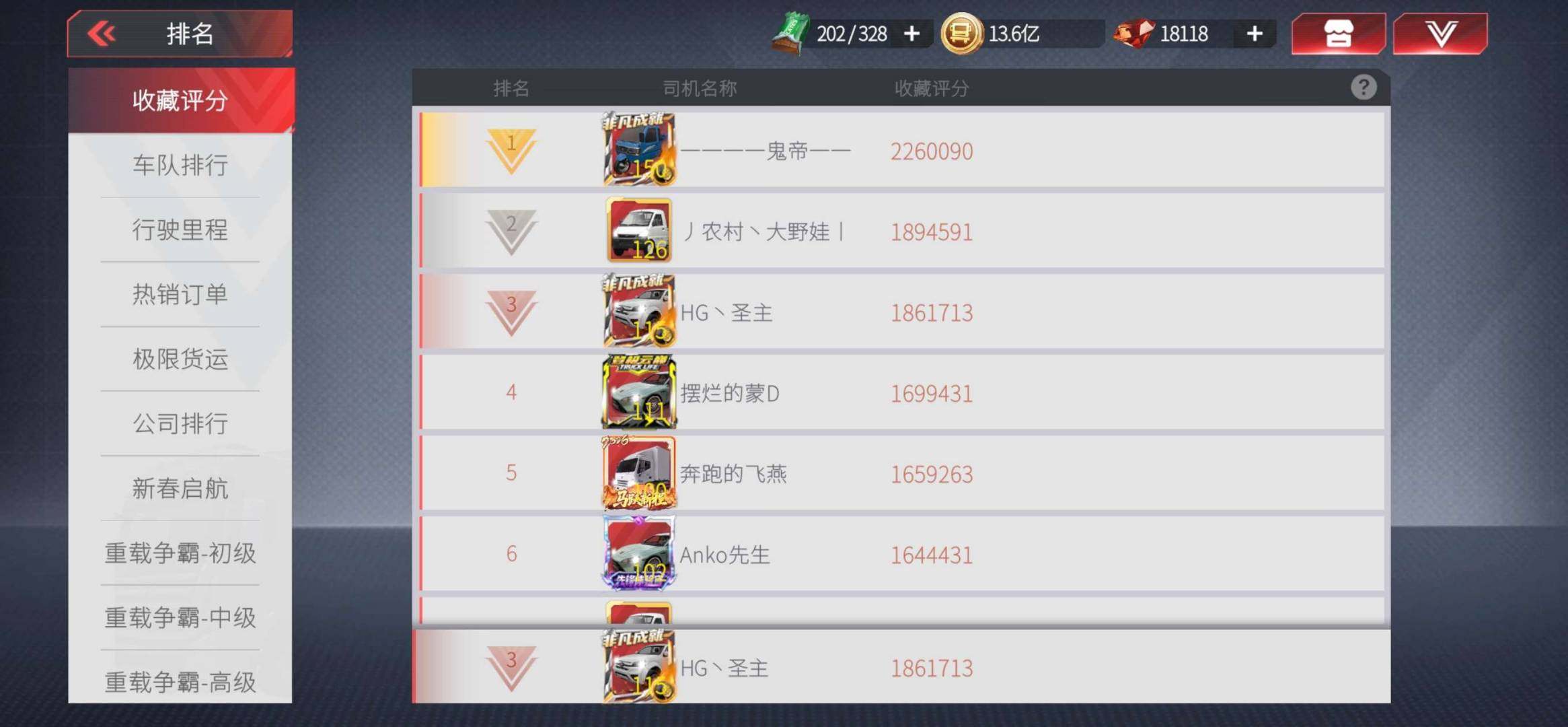 卖家说:115级榜三大佬全车号，每次都有动...