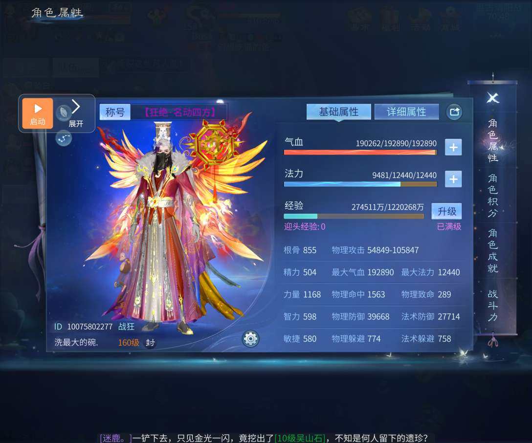 卖家说:物攻全服第一，气血全服第一，懂得都...