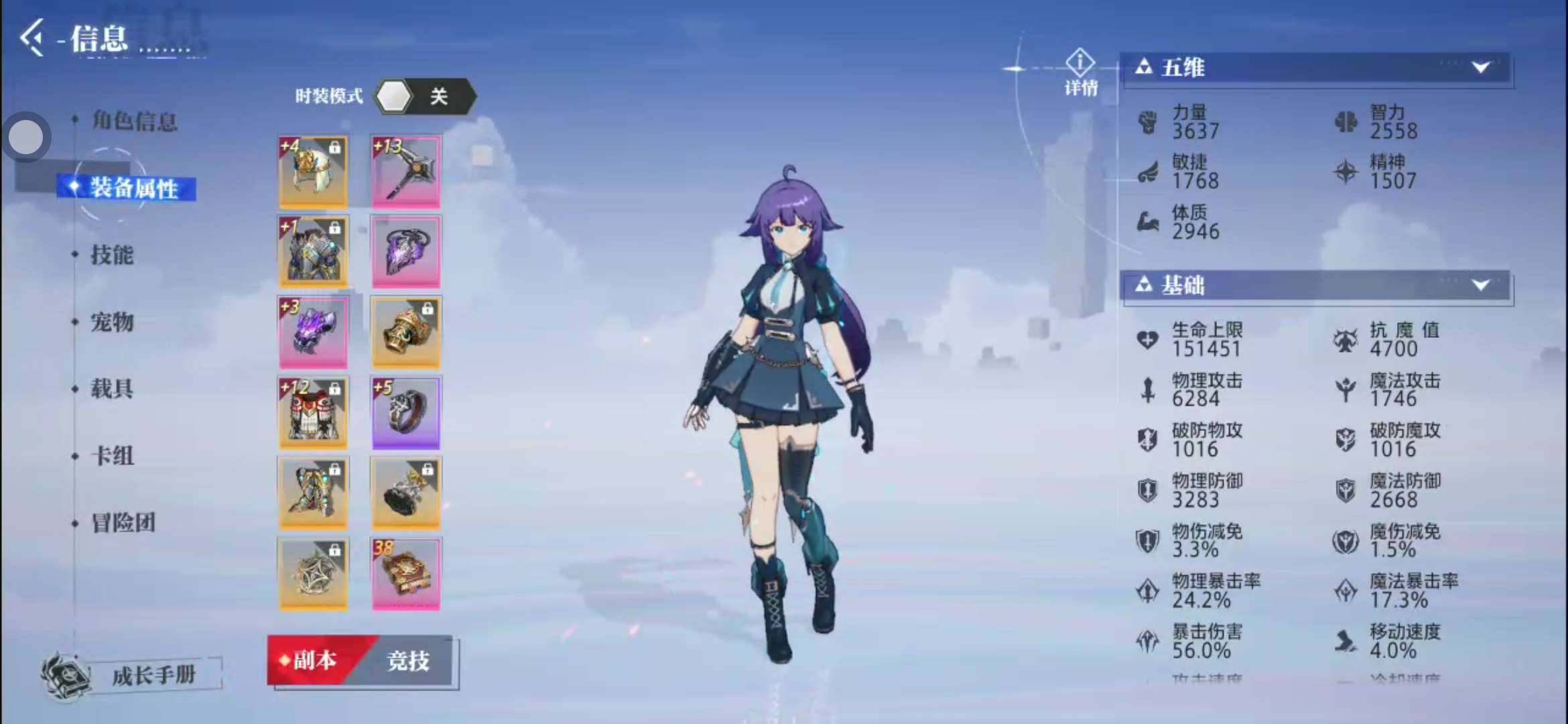 战力:32704 抗魔值:4700 装备评...