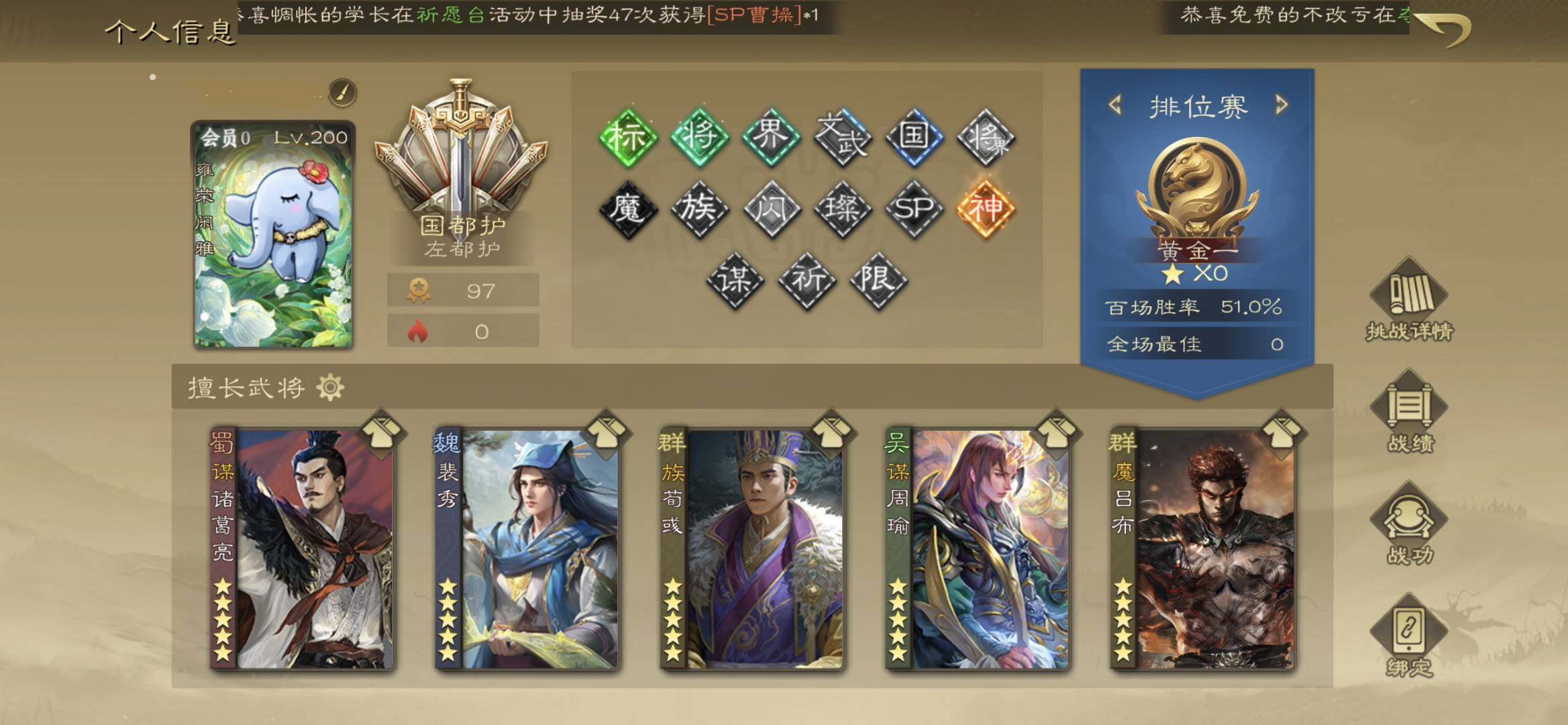 卖家说:2个超大祈福：谋诸葛+裴秀，大祈福...