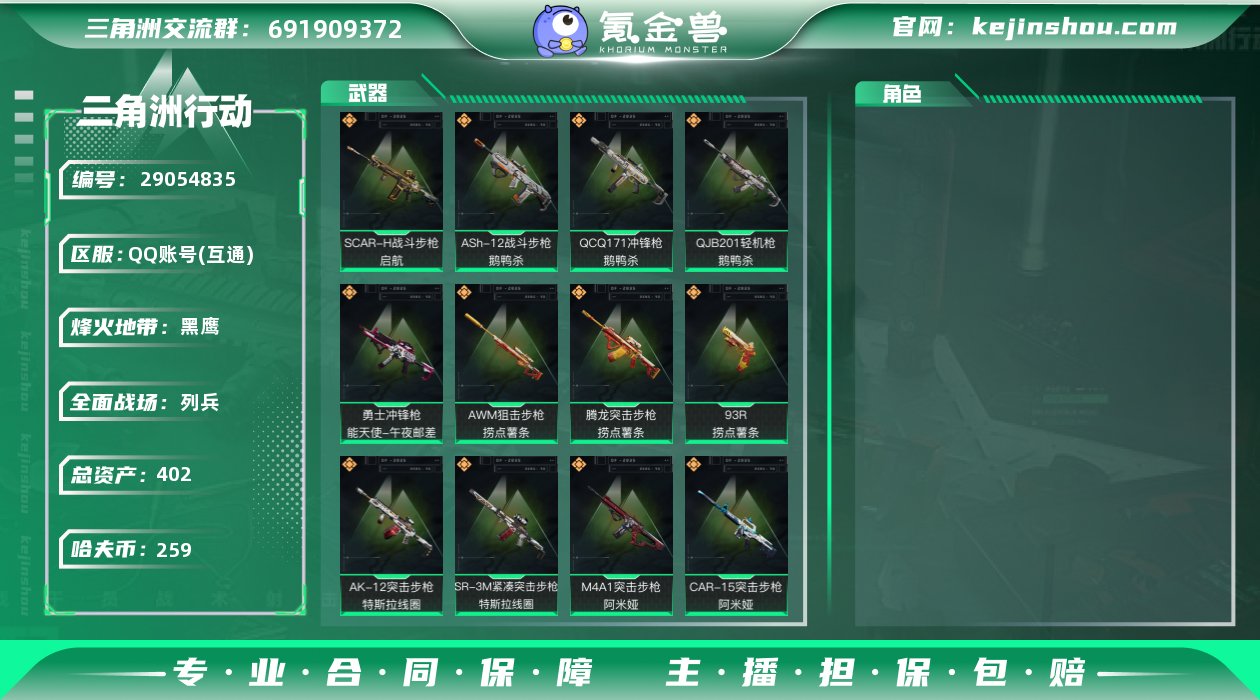 tx1111  总资产402M  烽火等级...