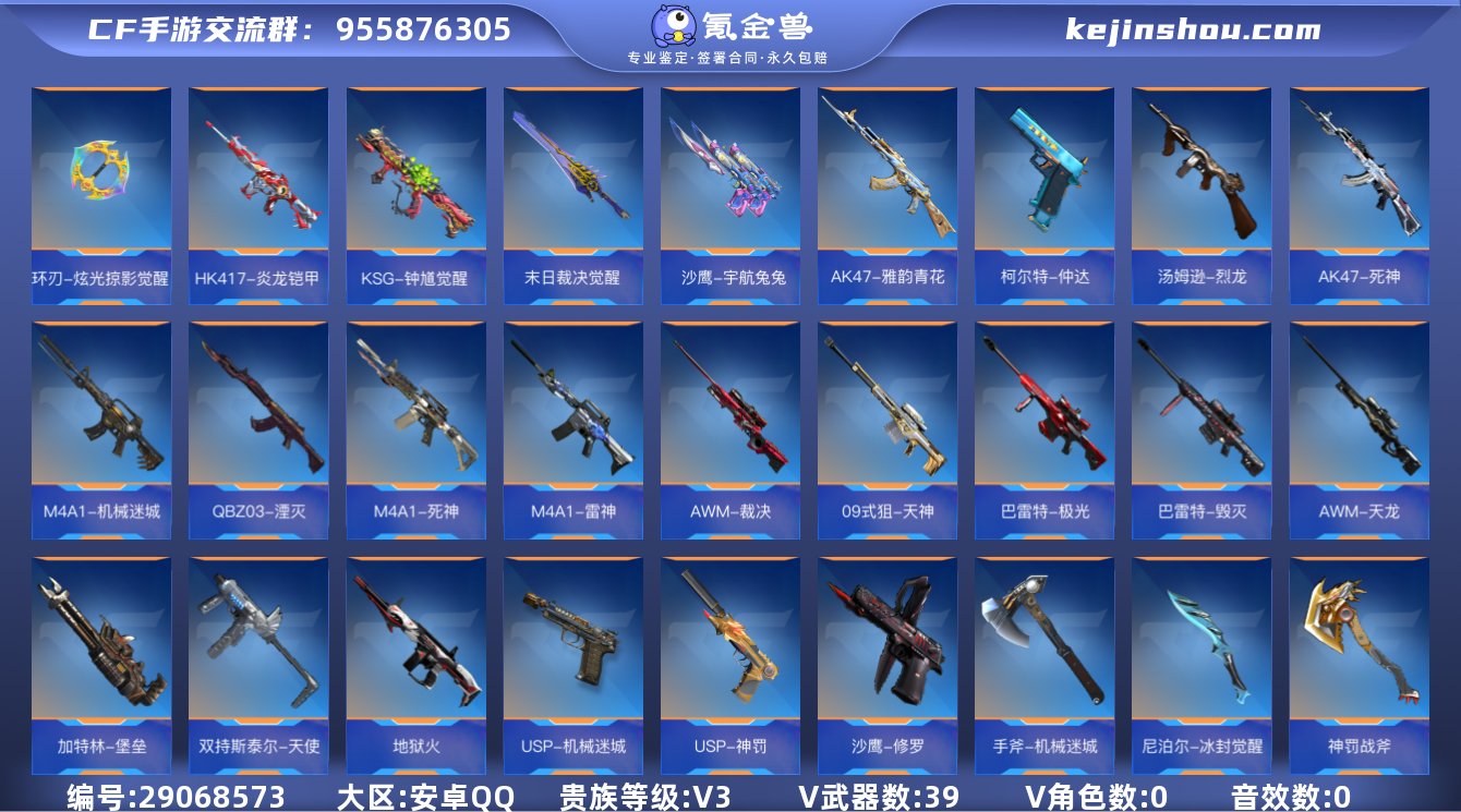 贵族等级:V3 王者武器数:2 v武器数:39