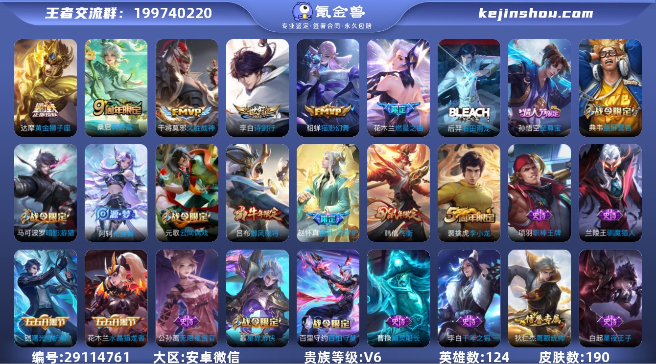 实名: 可修改 贵族等级: V6 英雄数:...