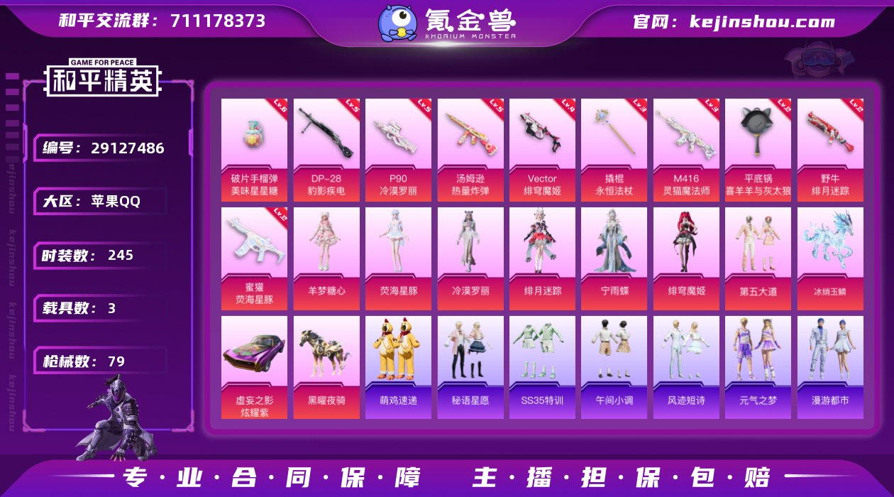 实名: 可修改 时装数: 245 载具数:...