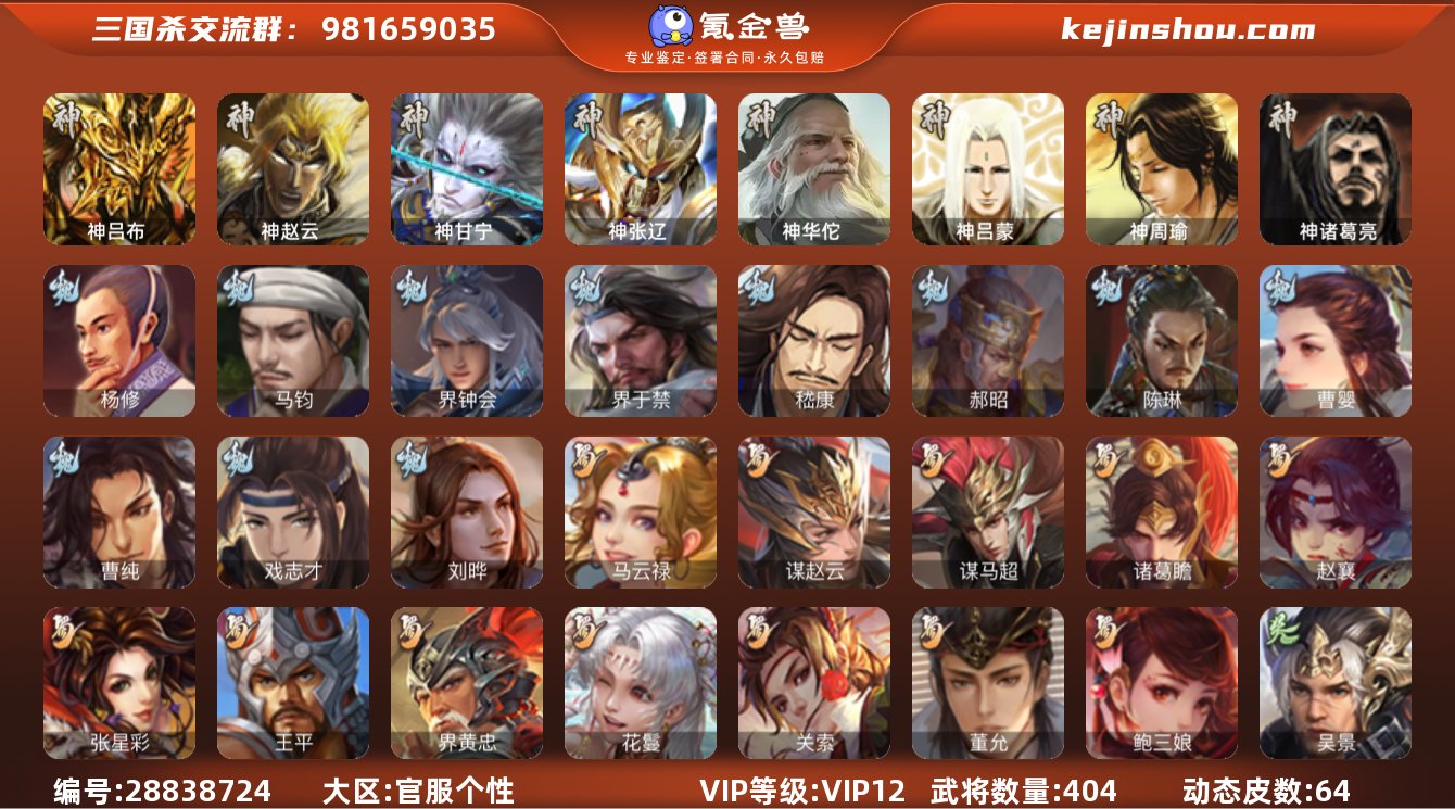 【731】官阶:大将军；VIP等级:VIP...