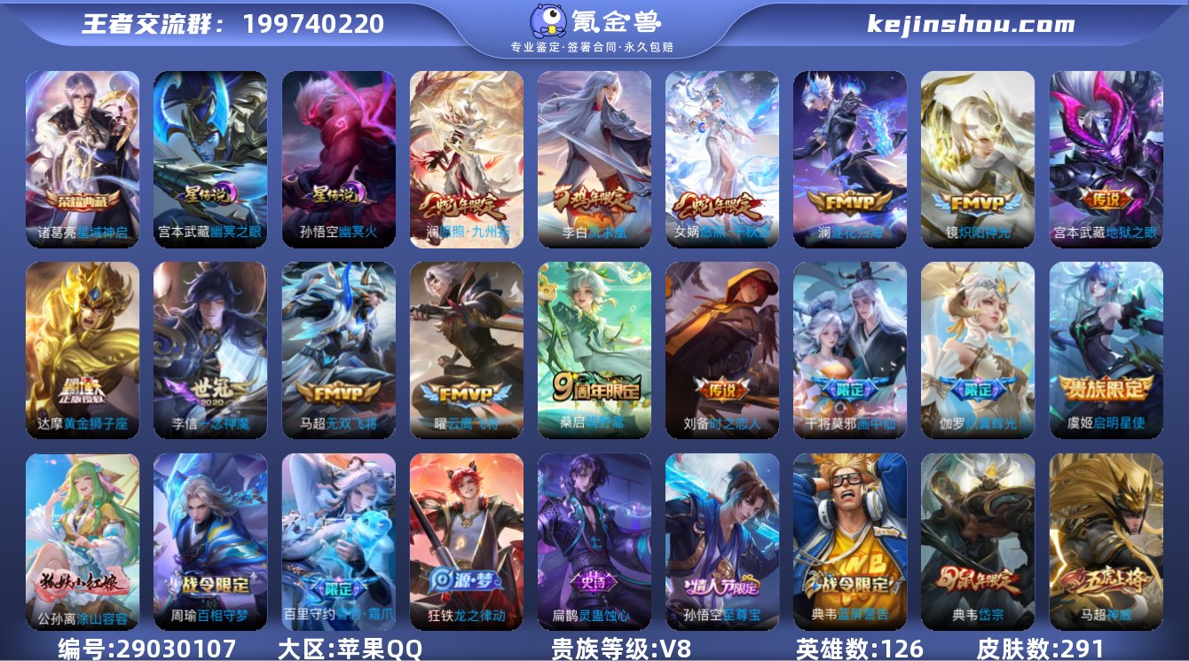 实名: 可修改 贵族等级: V8 英雄数:...