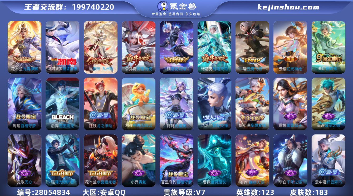 贵族V7 荣耀典藏1 珍品传说1 传说皮肤...