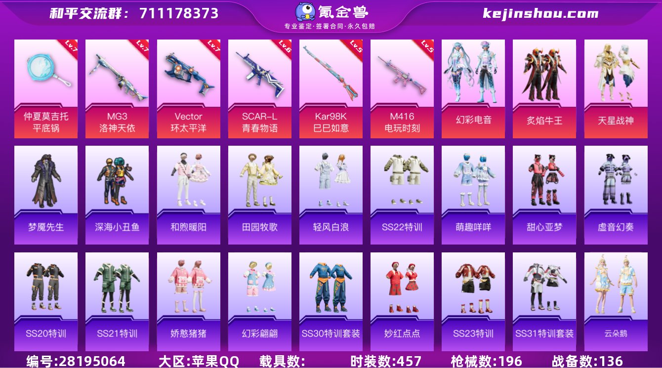 3粉装 7特效枪 14印记 实名: 可...