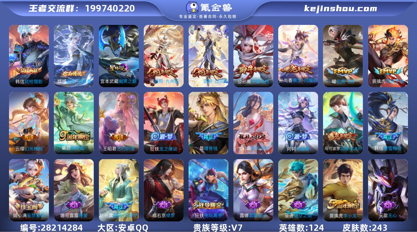 打野27段,13印记,韩信典藏弑枪猎影/嫦...