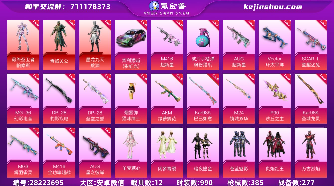 实名:可修改 时装数:990 载具数:12...