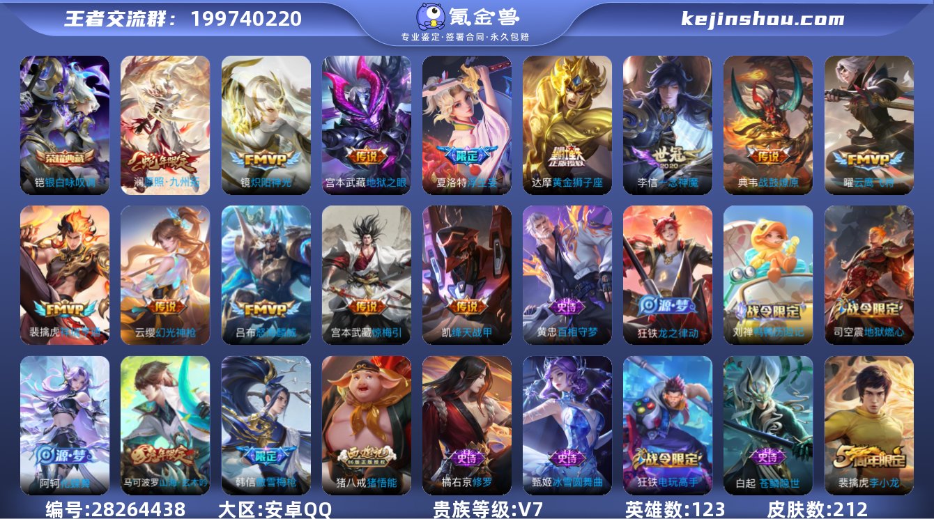 实名: 可修改 贵族等级: V7 英雄数:...