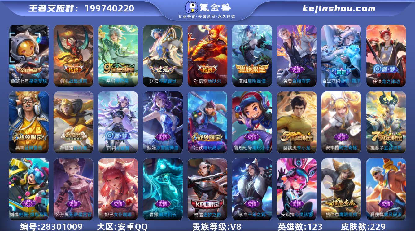 安卓Q-V-229皮肤-1典藏 5传说 ...