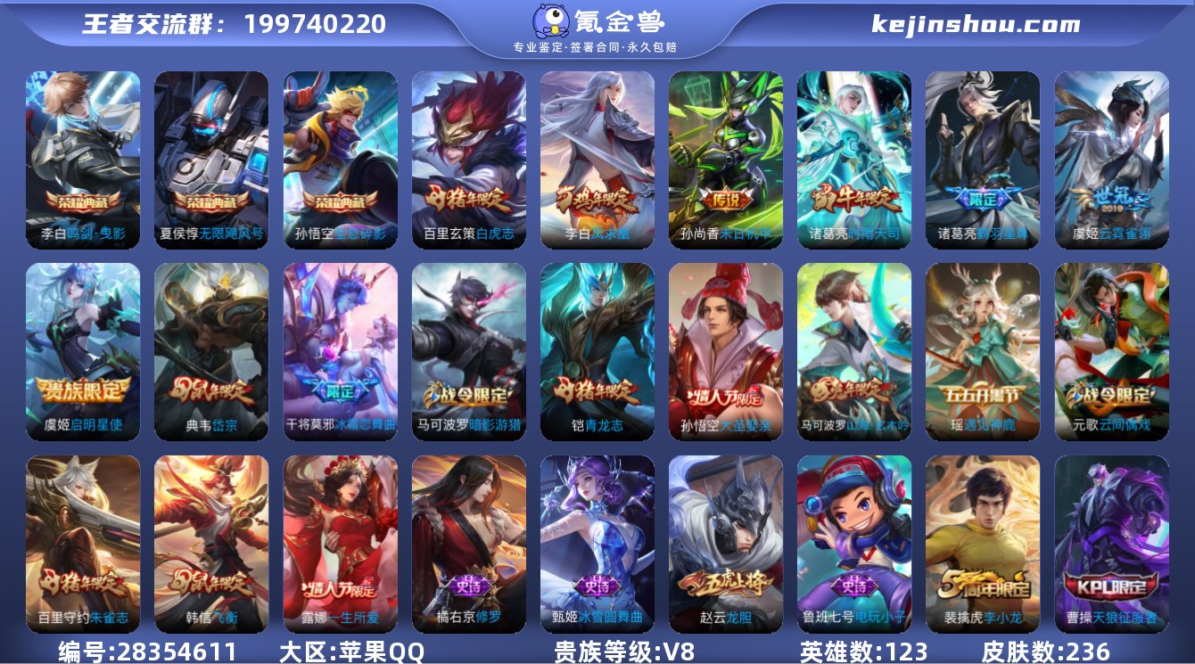 实名: 可修改 贵族等级: V8 英雄数:...