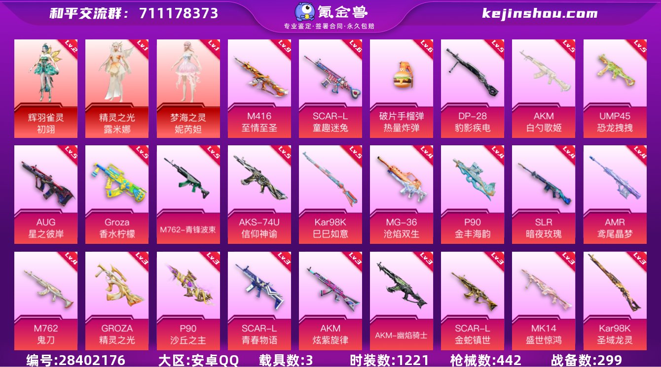 实名:可修改 时装数:1221 载具数:3...