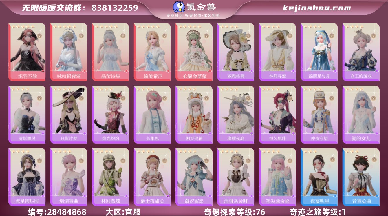 奇迹之旅等级:1 奇想探索等级:76 炽羽...