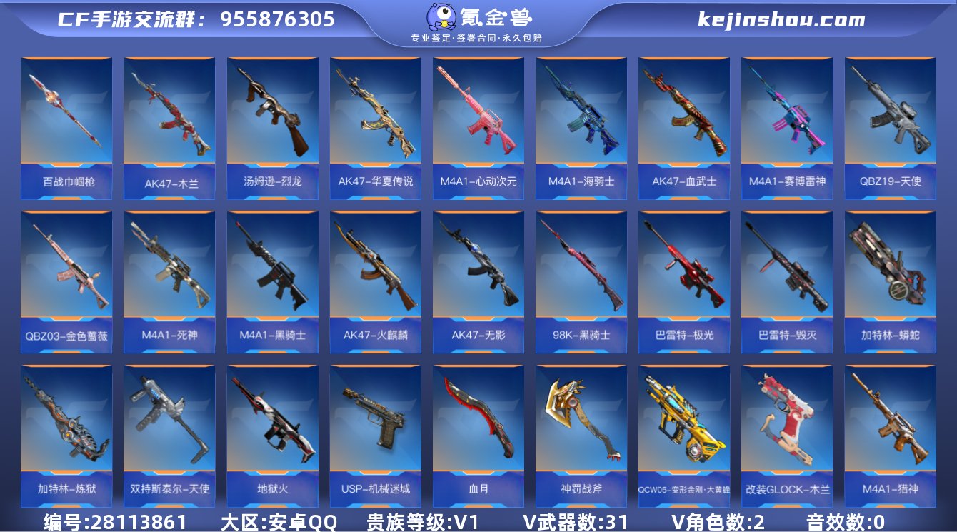 实名:可修改 贵族等级:V1 v武器数:3...