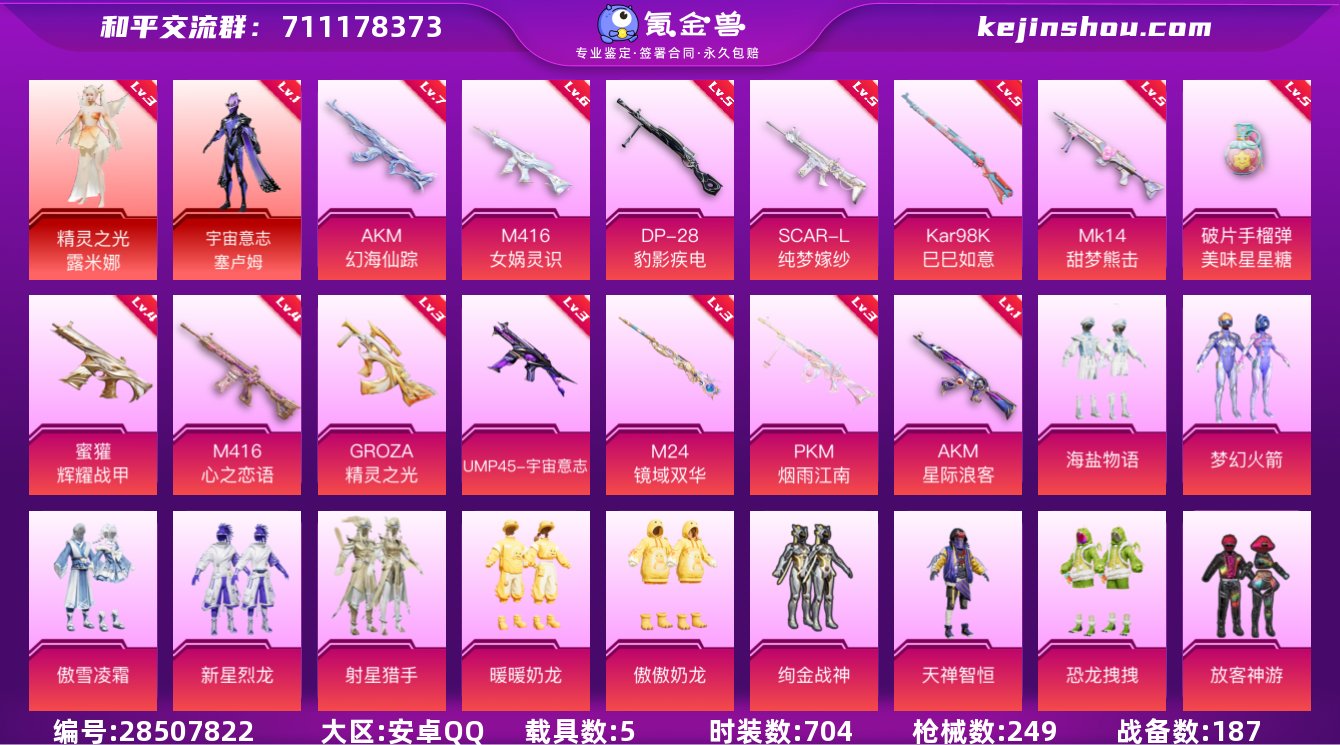 实名:可修改 时装数:704 载具数:5 ...