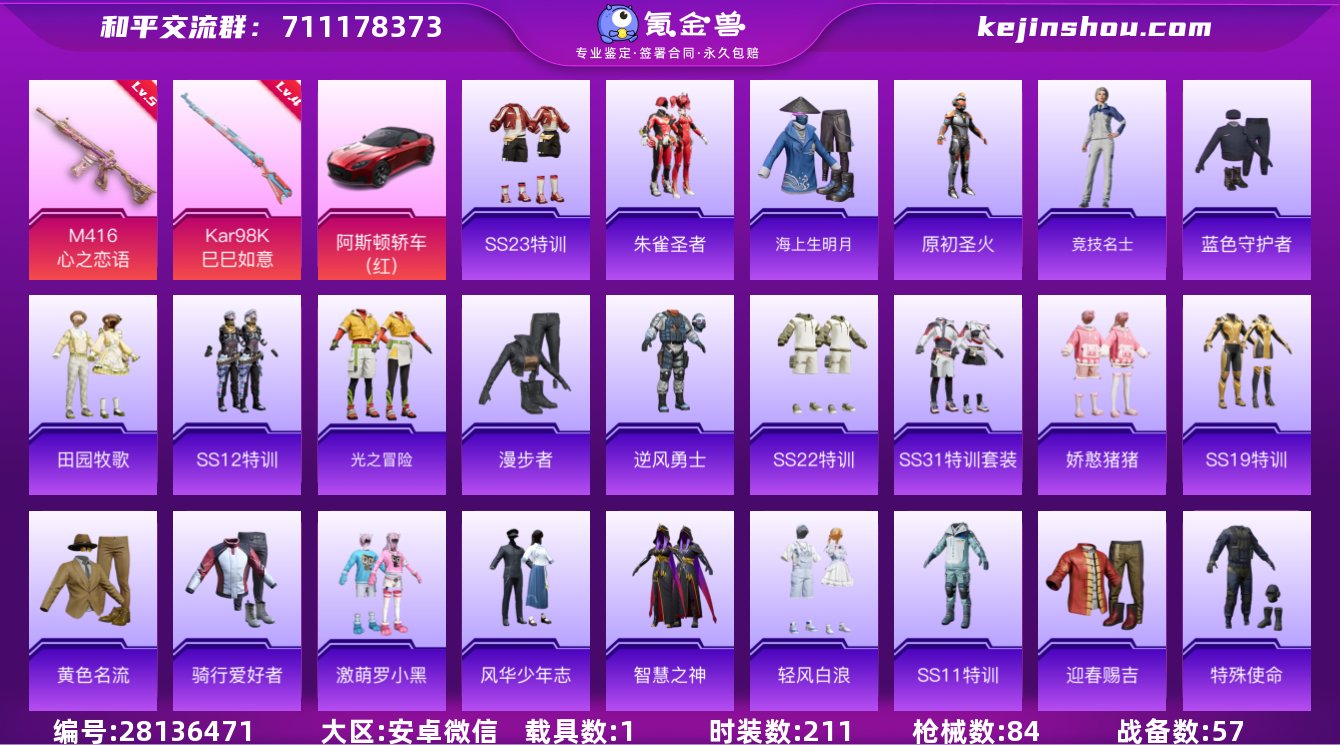 实名:不可修改 时装数:211 载具数:1...