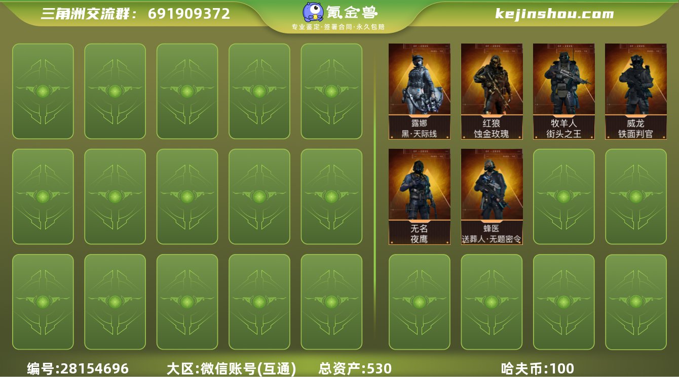 实名:可修改 总资产:530 哈夫币:10...