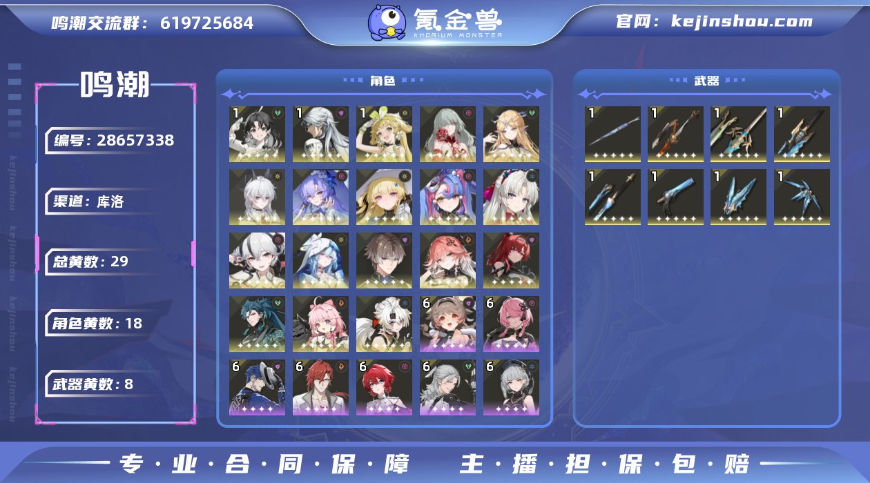 男/女主:女 总黄数:29 1鸣鉴心,1鸣...