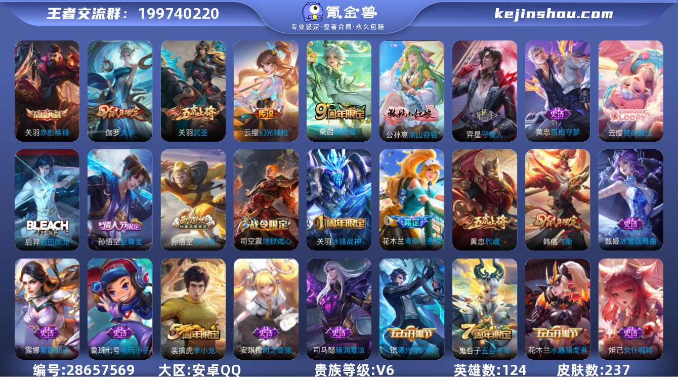 实名:可修改 贵族等级:V6 英雄数:12...