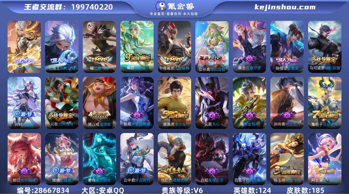 实名:不可修改 贵族等级:V6 英雄数:1...