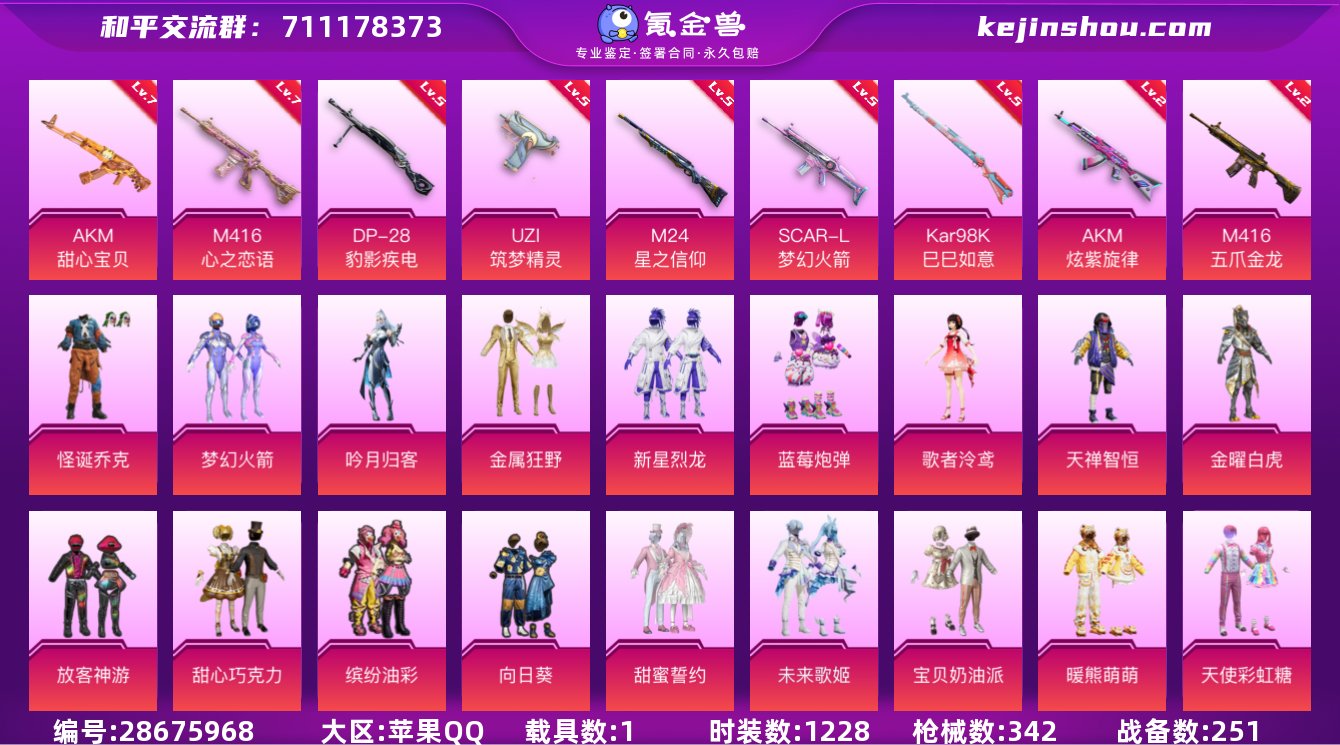 实名:可修改 时装数:1228 载具数:1...