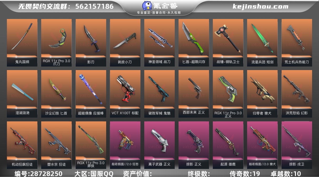 w7075/Lv202 ,皮肤总价值518...