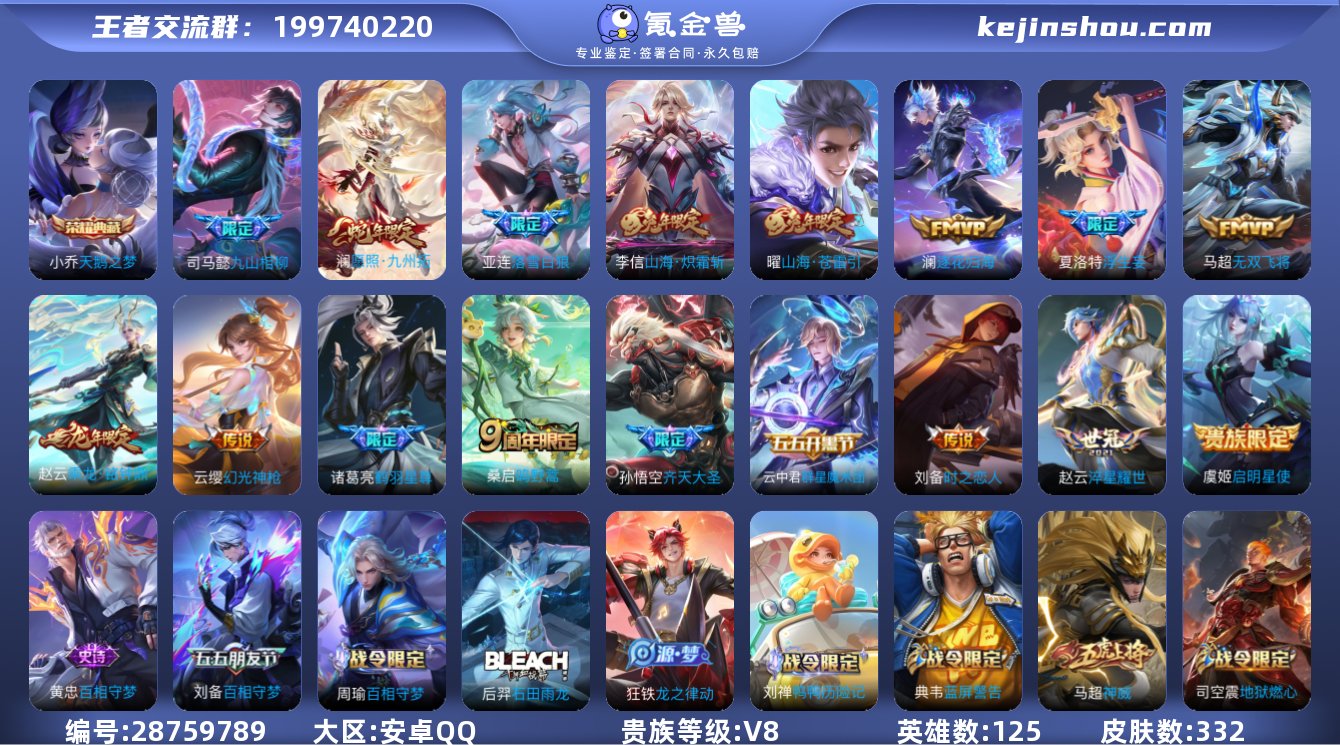 实名:可修改 贵族等级:V8 英雄数:12...