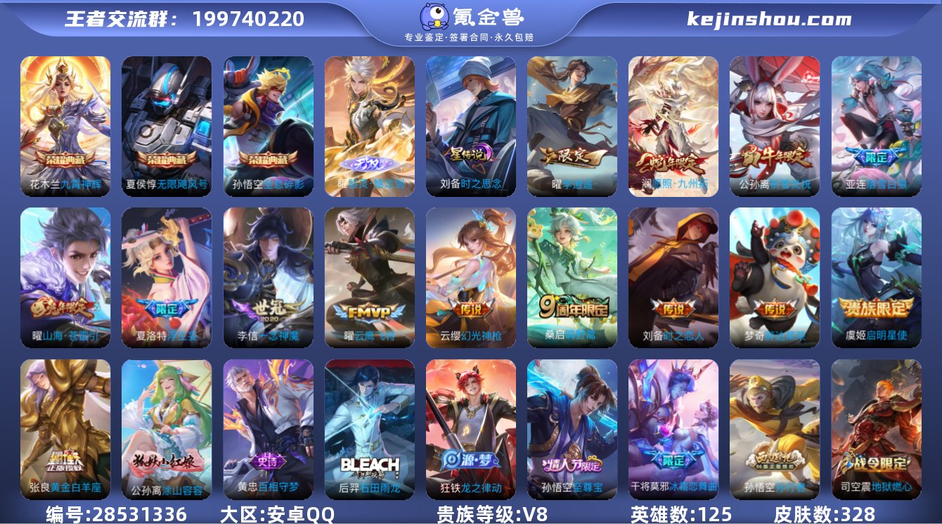 实名:可修改 贵族等级:V8 英雄数:12...