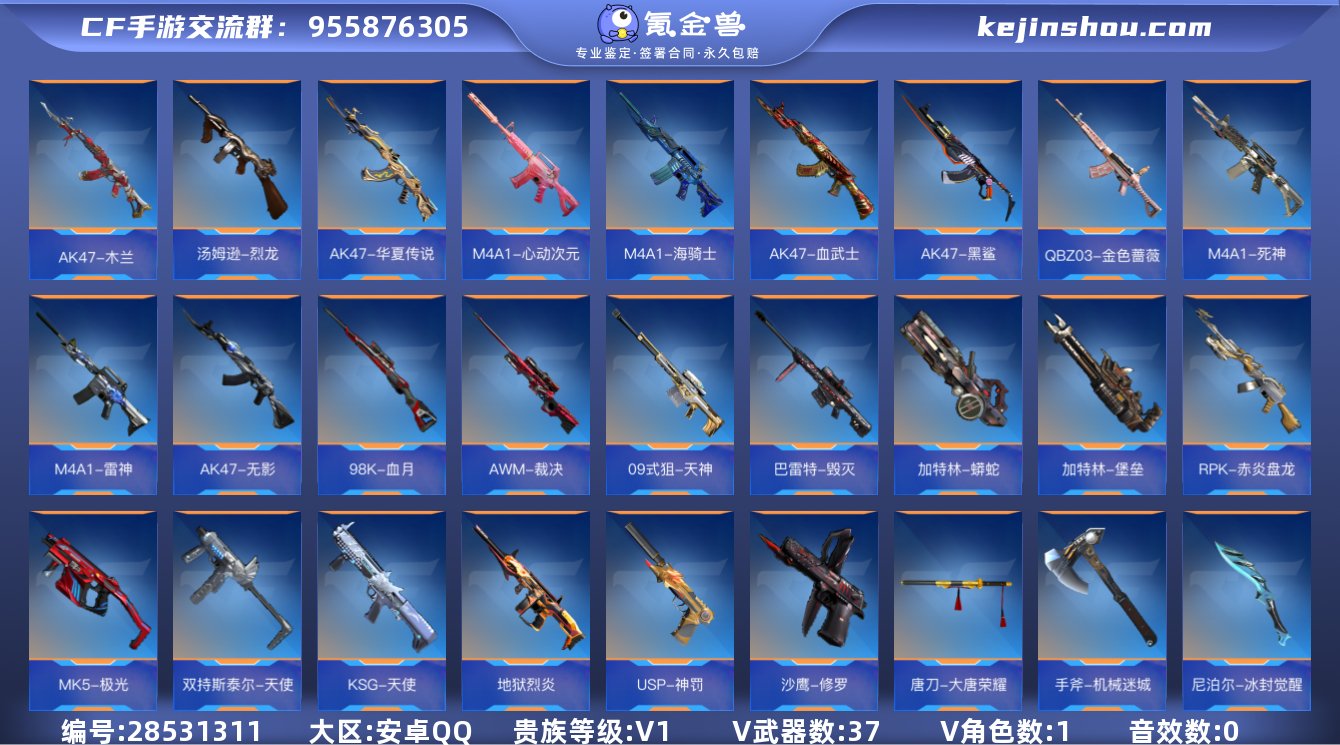 实名:可修改 贵族等级:V1 v武器数:3...