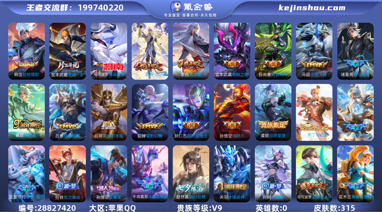 实名:可修改 贵族等级:V9 英雄数:0 ...