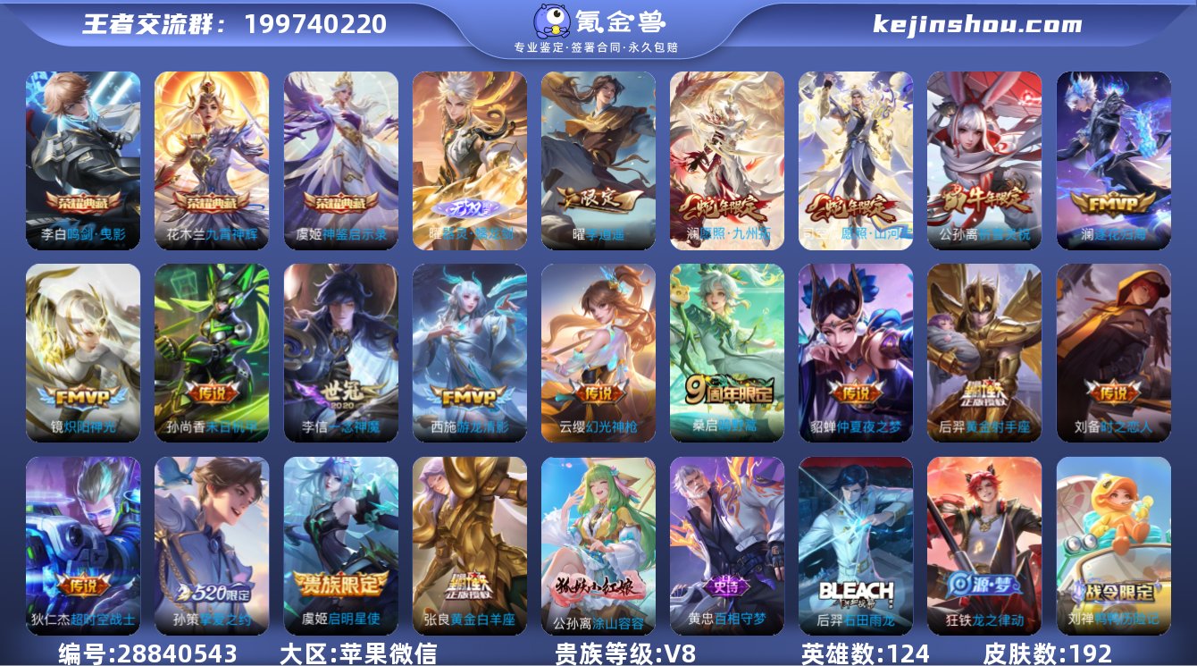 实名:可修改 贵族等级:V8 英雄数:12...