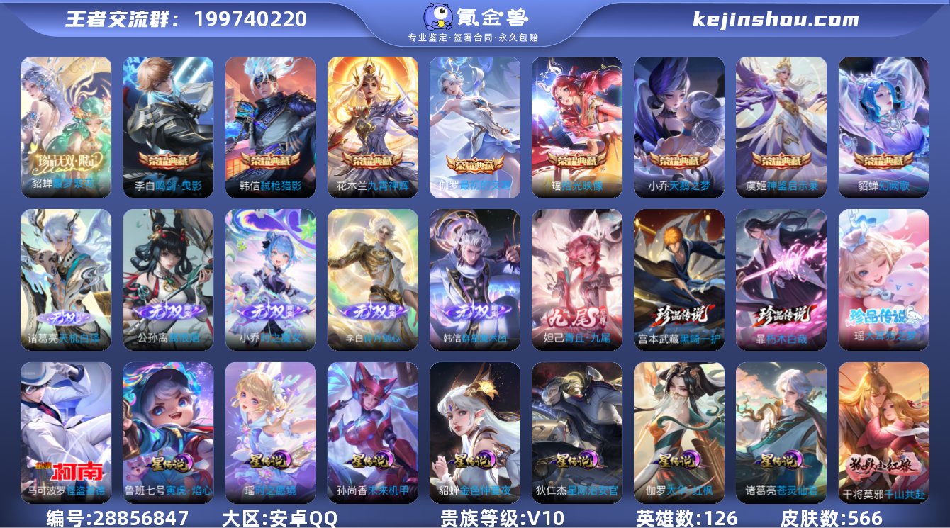 实名:可修改 贵族等级:V10 英雄数:1...