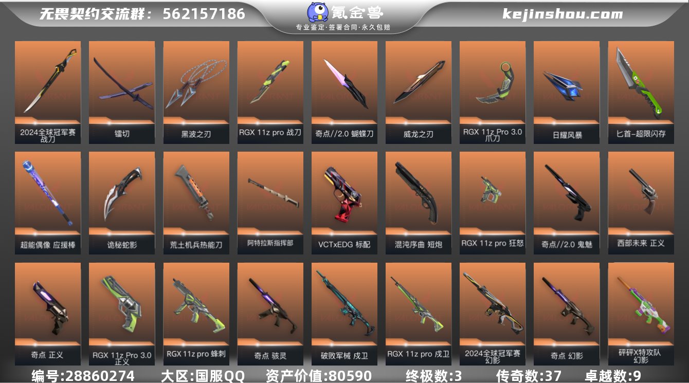 实名:可修改 皮肤资产价值:80590 终...