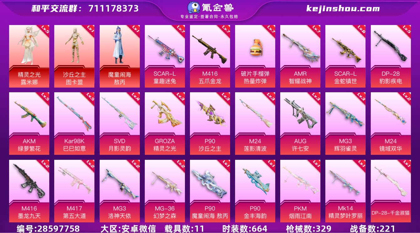 实名:可修改 时装数:664 载具数:11...