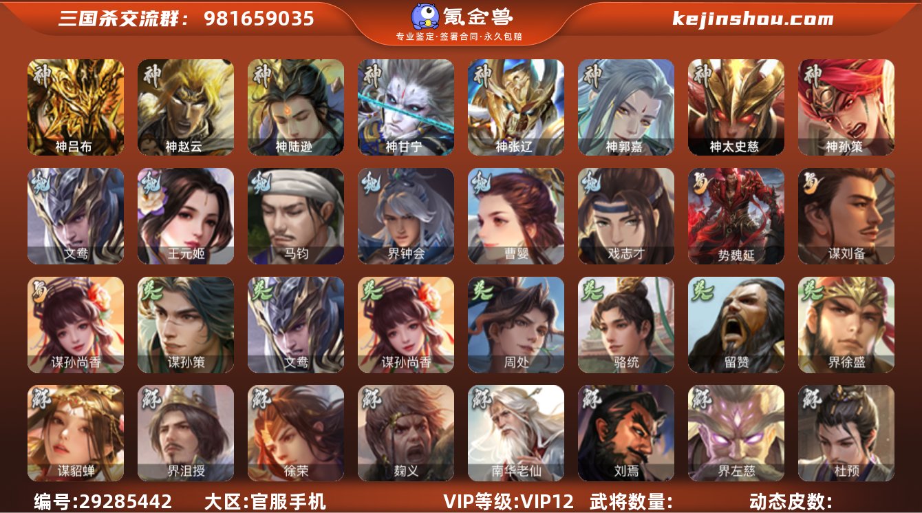 SGS3460 VIP12级 三等大将军...