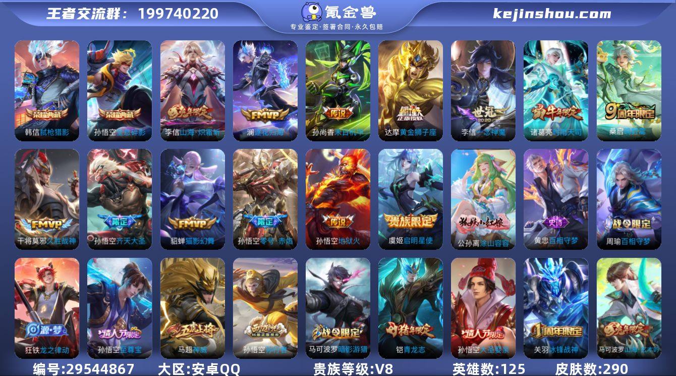 125英雄-290皮肤-V8 2典藏 13...