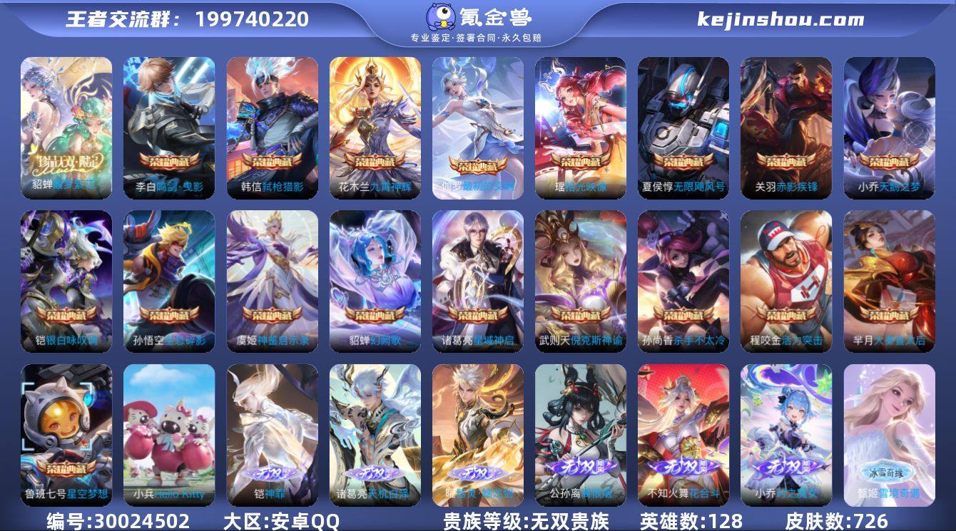 128英雄-726皮肤-【无双V10 72...