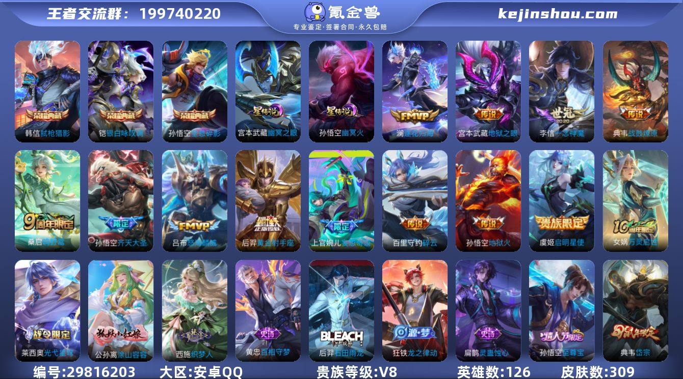 安卓Q-V8-309皮肤-3典藏-13传说...