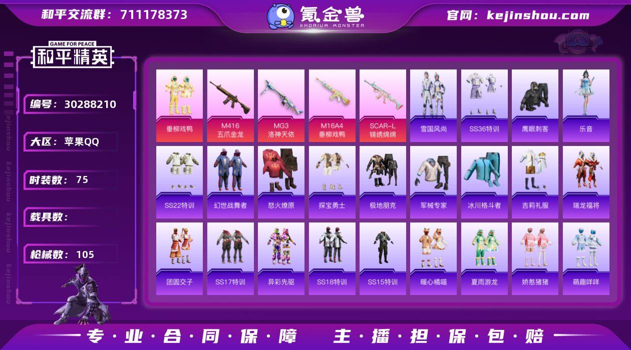 IOS【满级MG3-洛神天依/满级M416...