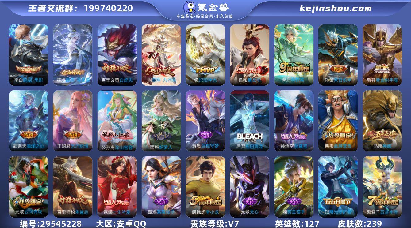 【特价出售】安卓q-V-239皮肤2典藏1...